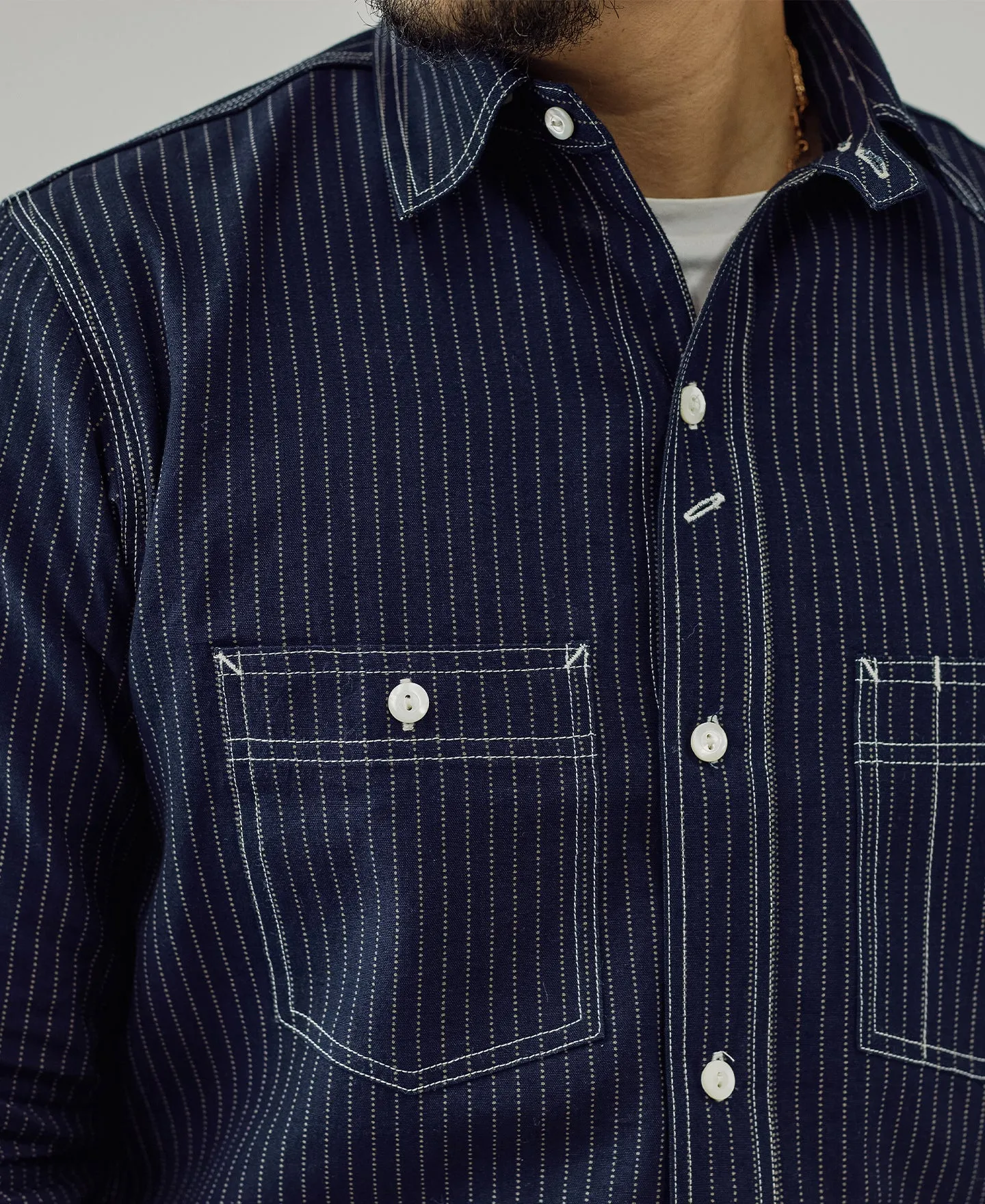 Lot 210 1930s Wabash Striped Work Shirt