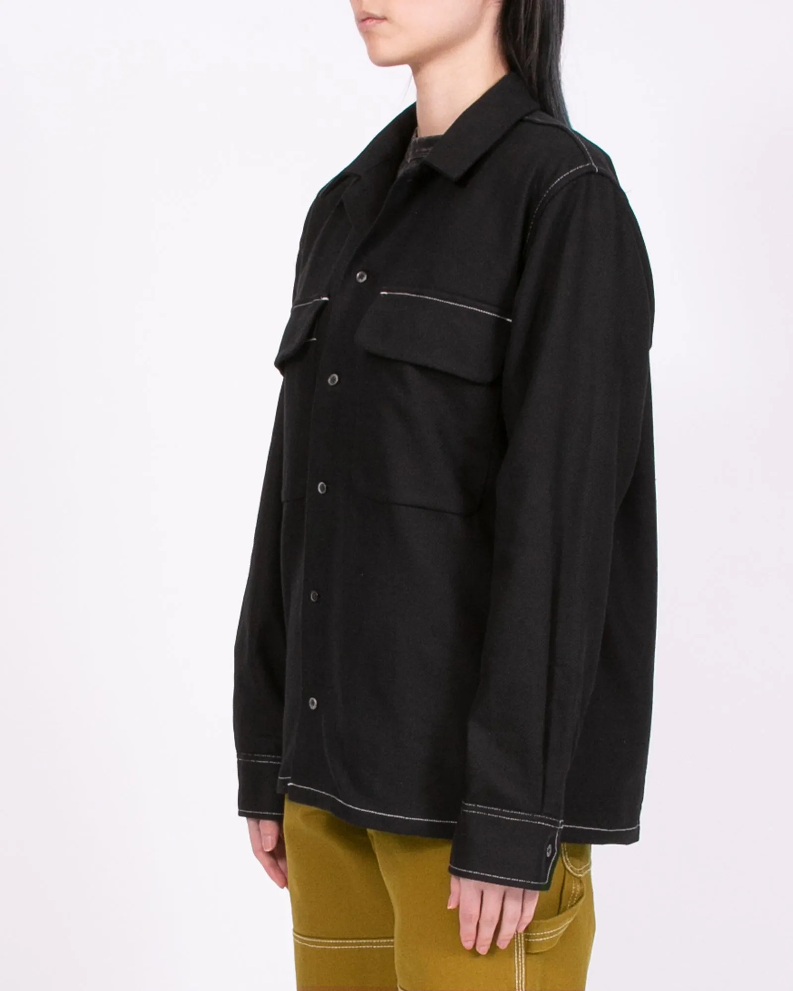 LS Boxy Shirt - Black