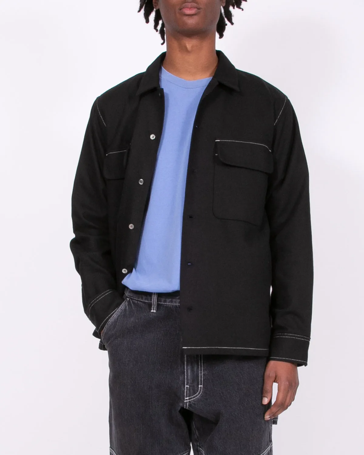 LS Boxy Shirt - Black