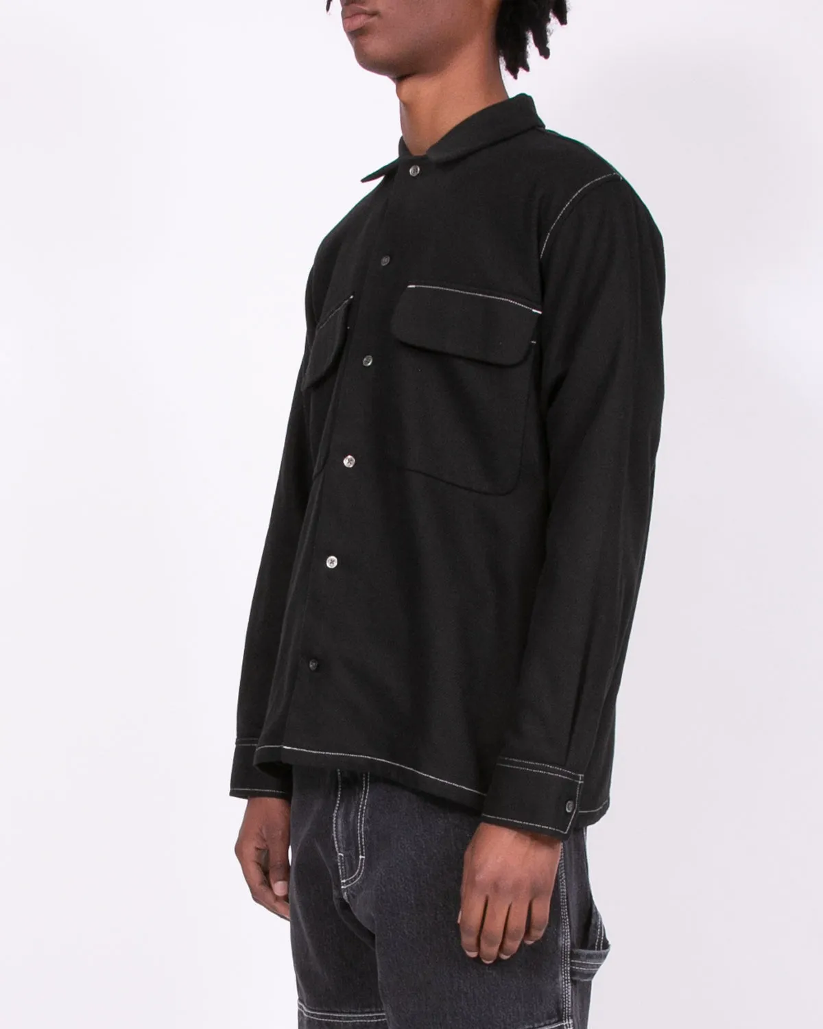 LS Boxy Shirt - Black