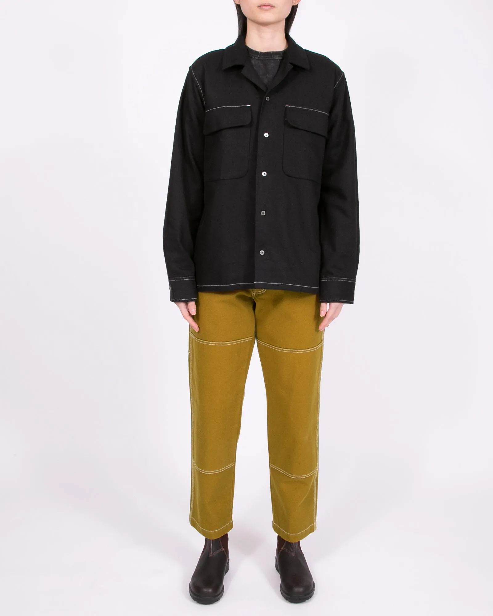 LS Boxy Shirt - Black