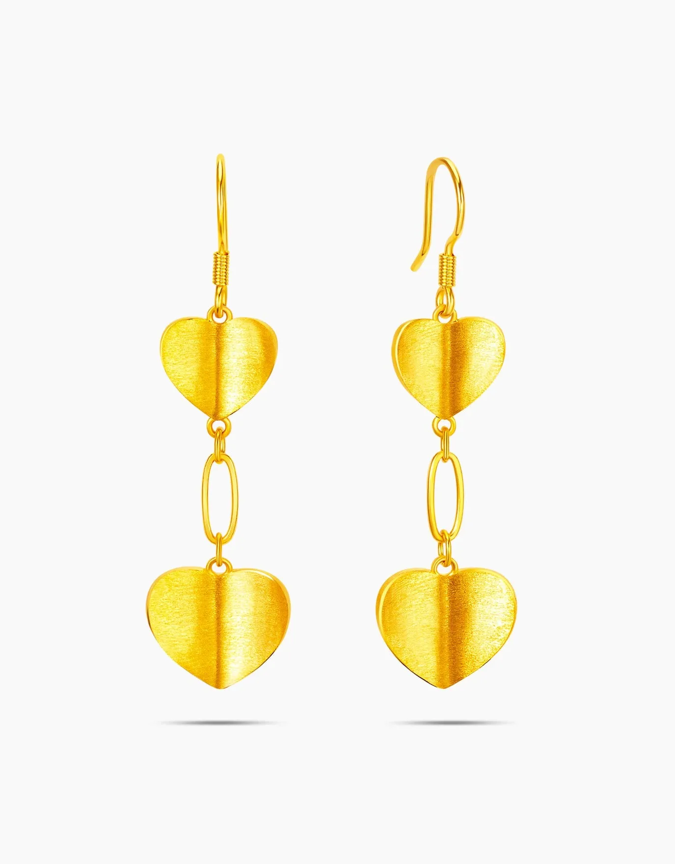 LVC 9IN Carla Matched Love 999 Gold Drop Earrings