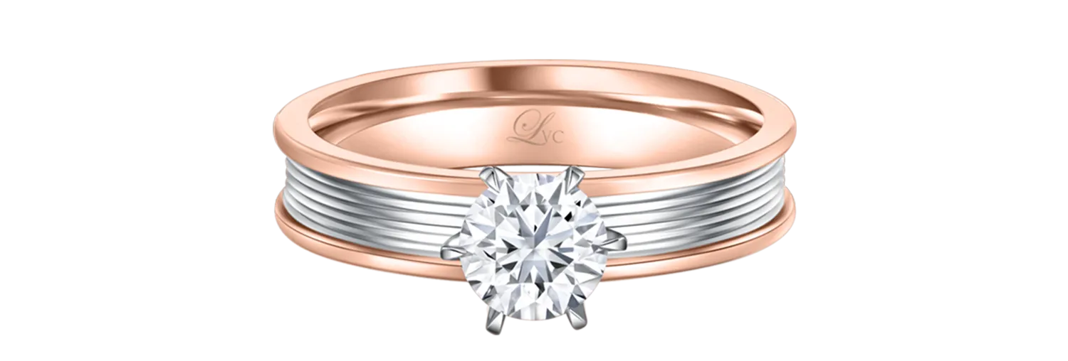 LVC Precieux Promise (Slim) Diamond Ring in 6 prongs