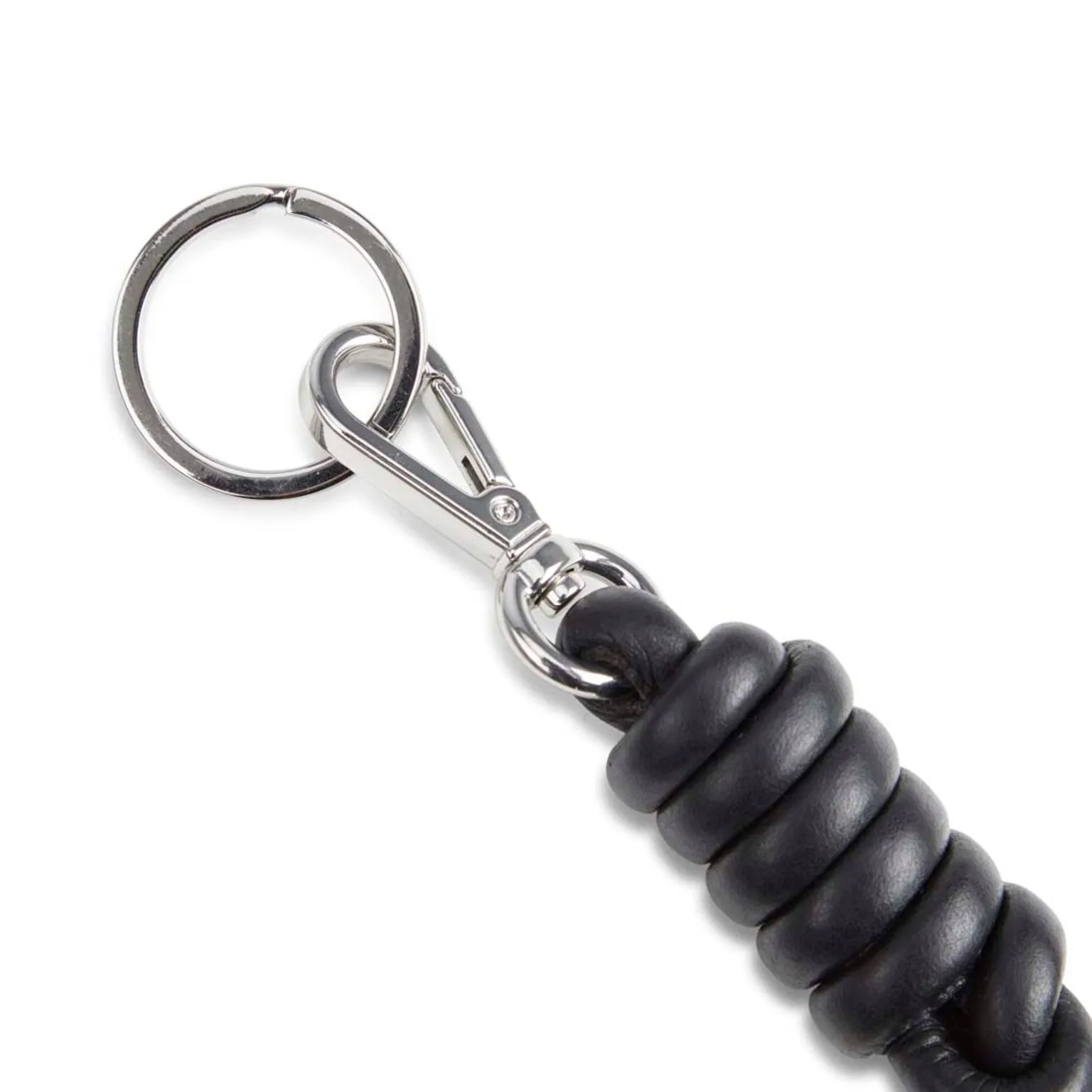 Markberg Black Leather Knot Keyring