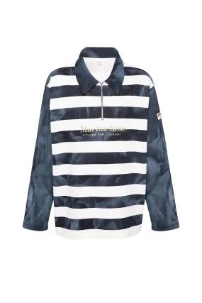 Martine Rose Zip Up Polo 'Navy'