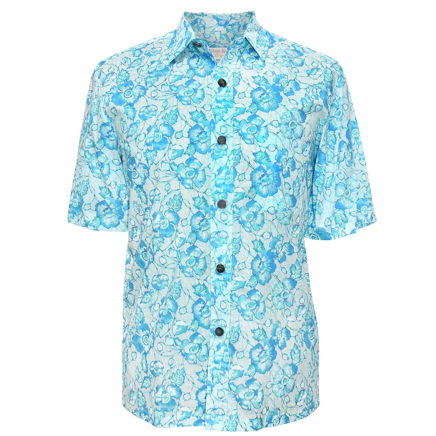 Men's Cotton Shirt - Pop Aqua