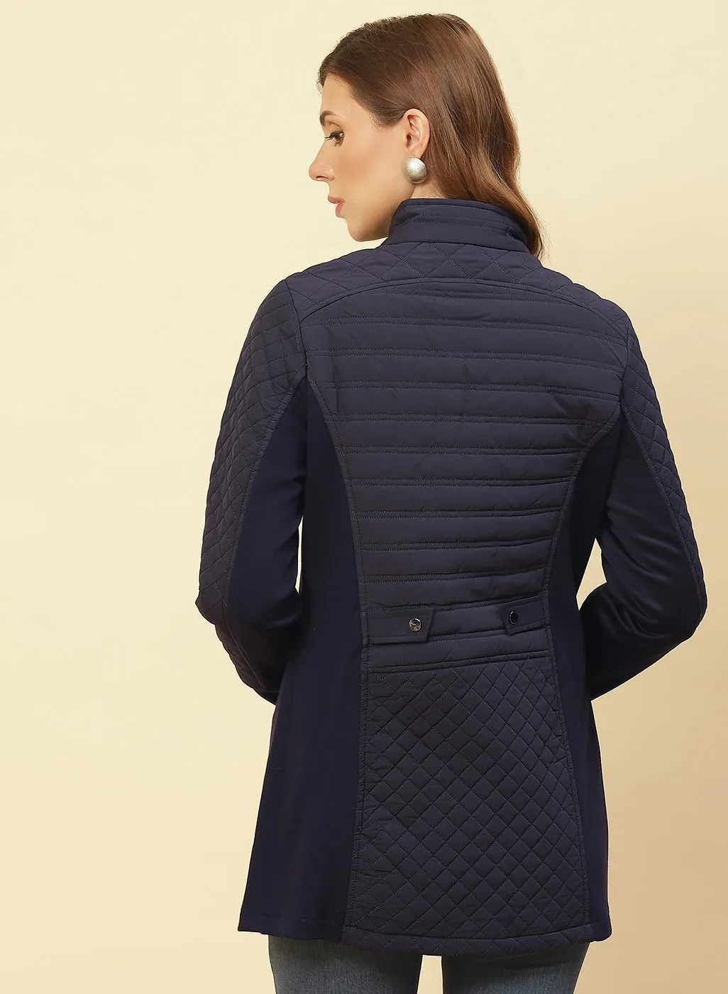 Midnight blue quilted Jacket