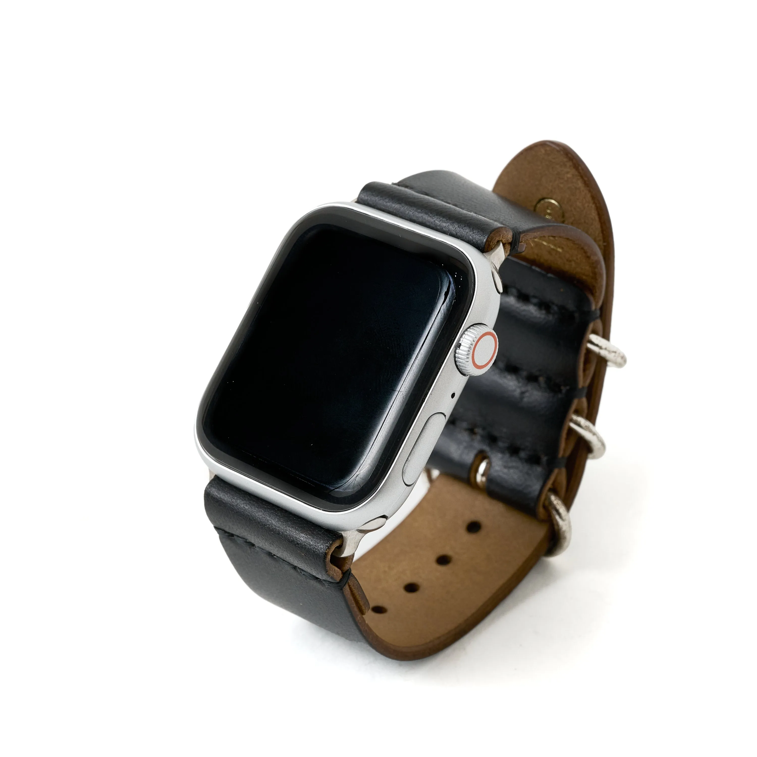 MILITARY STRAP FOR APPLE WATCH (MARYAM_HORSEBUTT_BLACK)