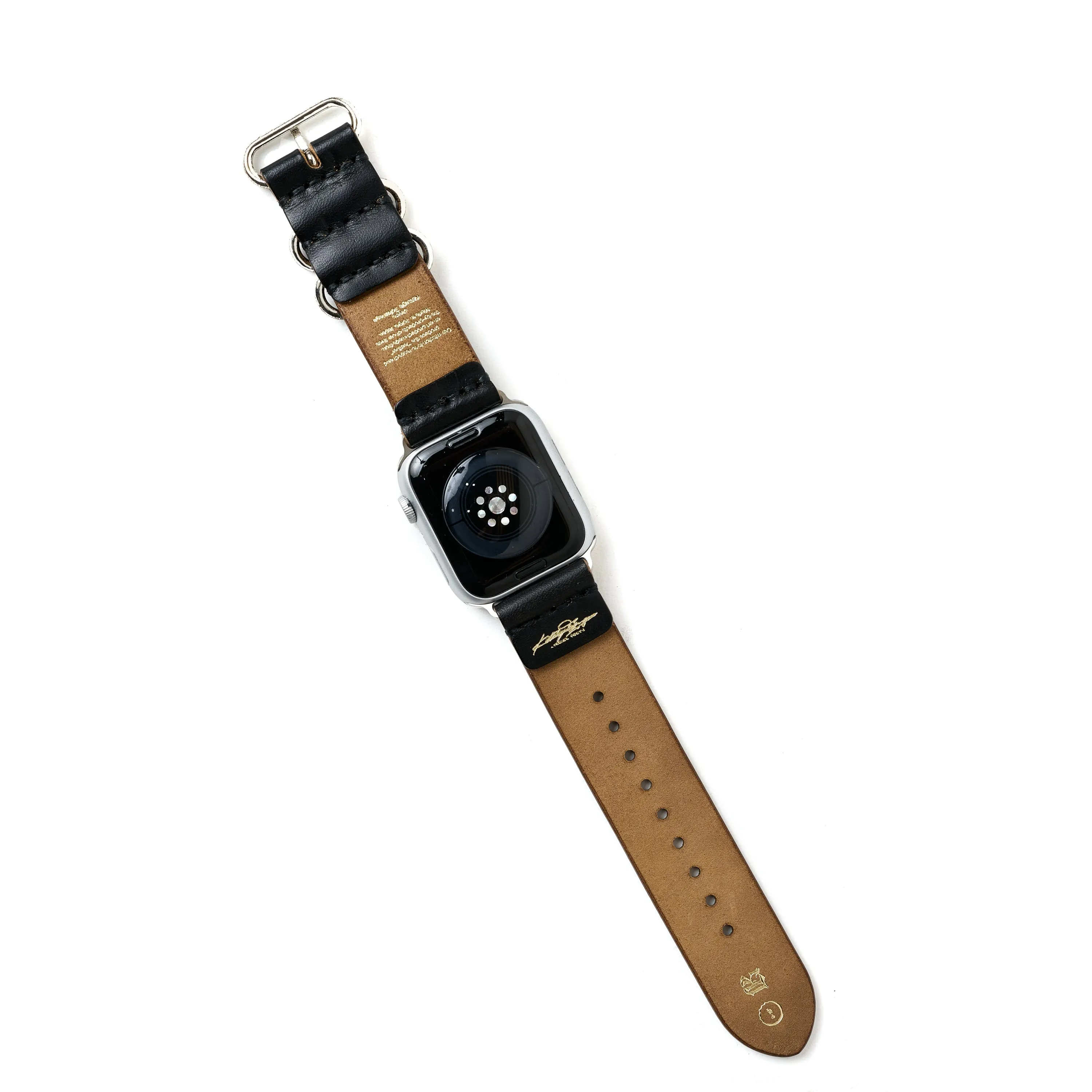 MILITARY STRAP FOR APPLE WATCH (MARYAM_HORSEBUTT_BLACK)