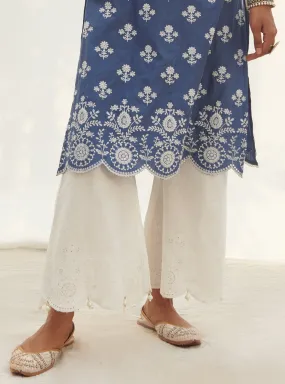 Mulmul Cotton Arpora White Pant