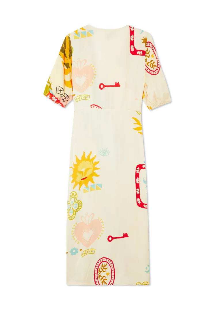 Multi Sundazed Summer Vienna Wrap Dress Petite