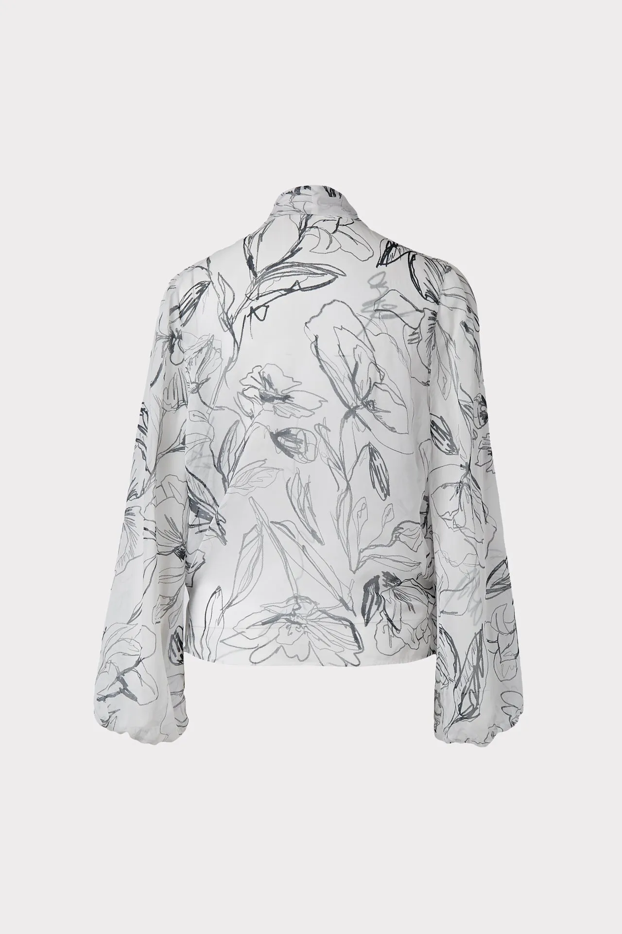 Paula Sketched Iris Print Top