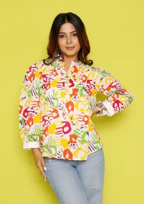 Rang Barse Cotton Printed Women's Top - Multicolor