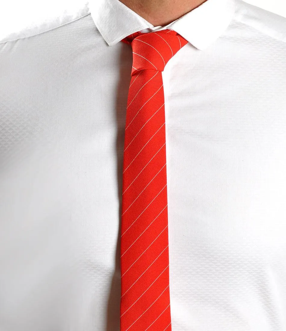 Red & White Stripes Neck Tie