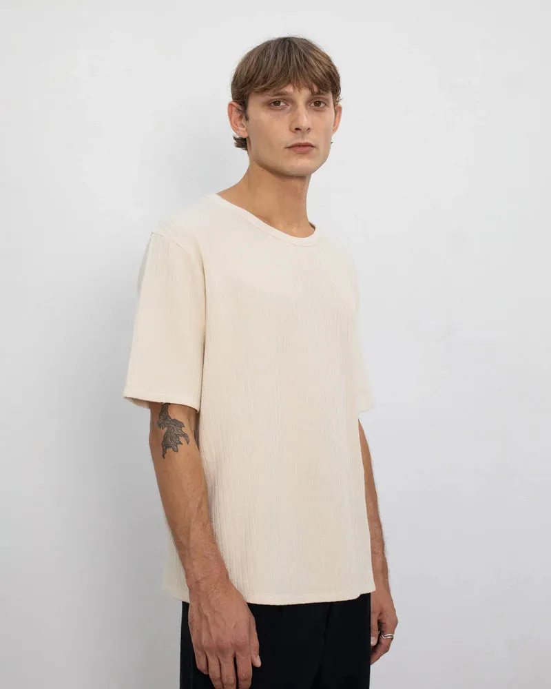 ROTHOLZ Heavy ribbed t-shirt soft sand unisex