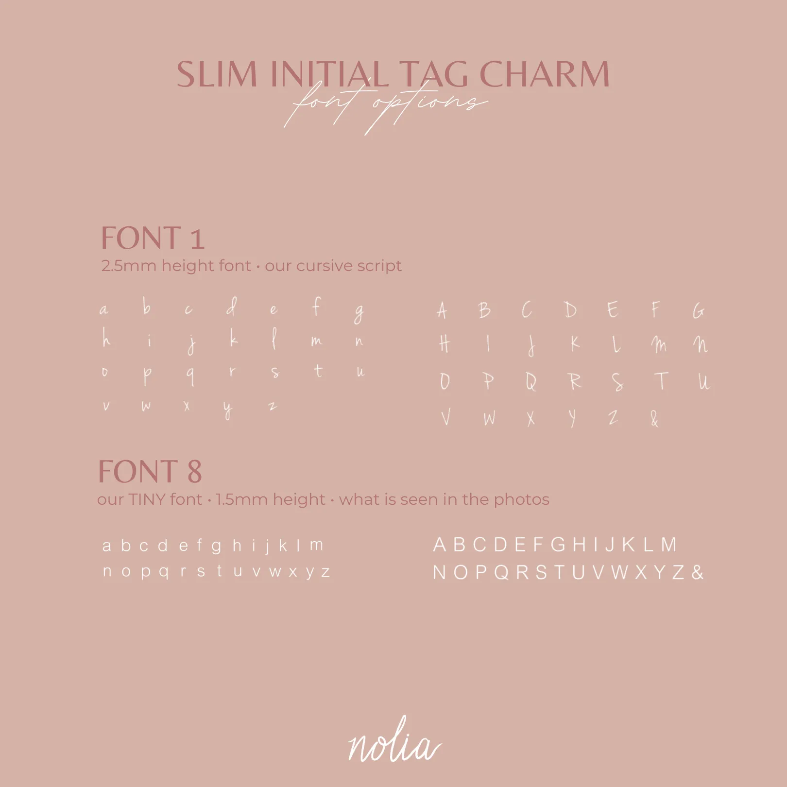 Slim Initial Tag Charm • Add On