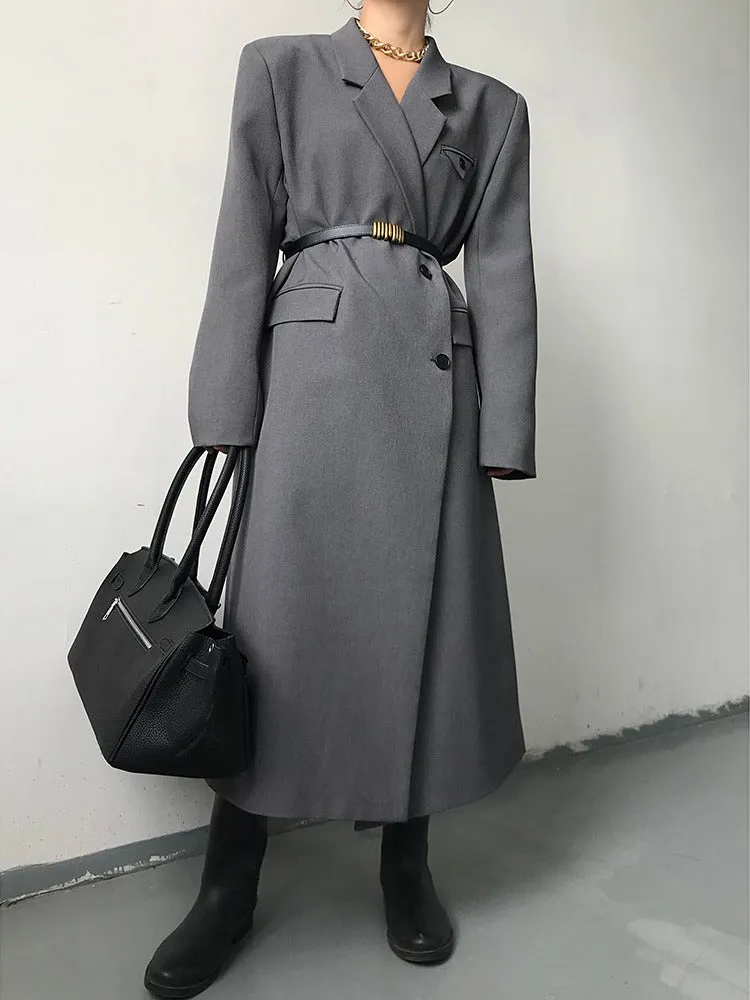 Tailored Double-Breasted Oversized Trench Coat