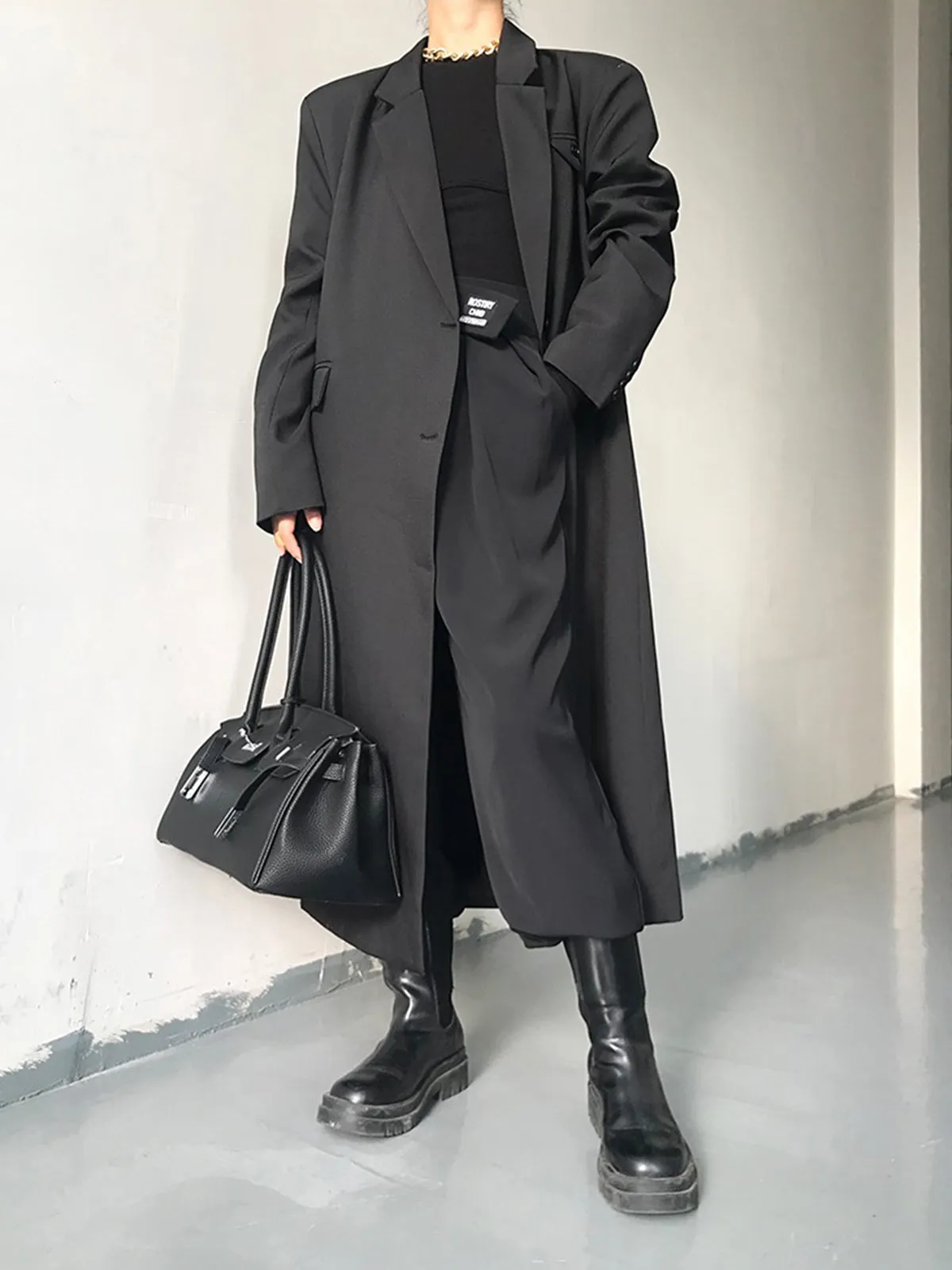 Tailored Double-Breasted Oversized Trench Coat