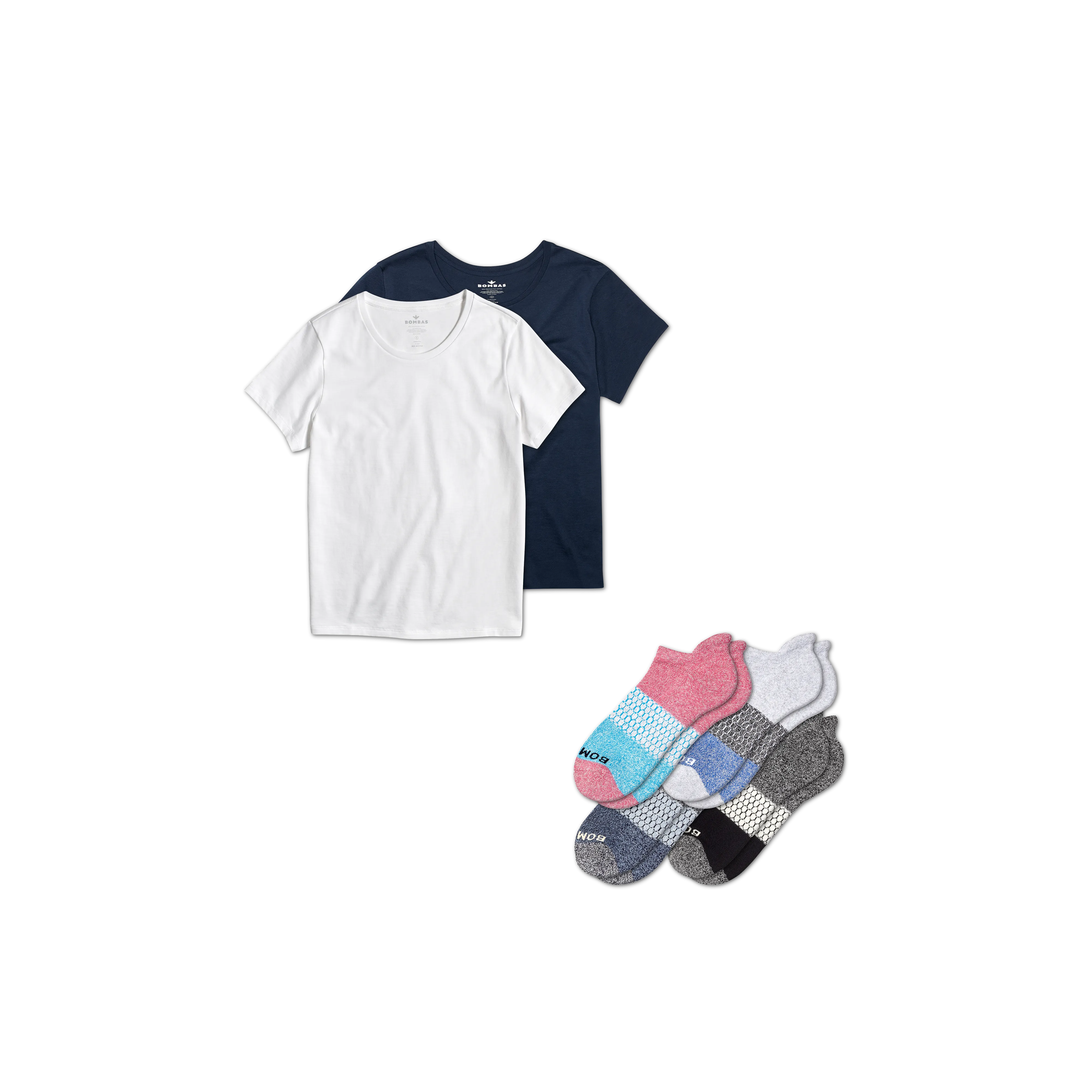 Women's Crew Neck T-Shirt & Ankle Sock 6-Pack